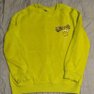 Hybrid Boy “The Grinch” Whoville Green Front & Back Fleece Crewneck Sweatshirt